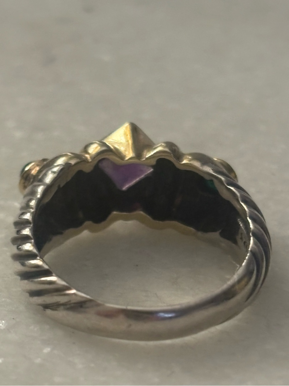 David Yurman Amethyst & Dyed Chalcedony
Renaissance Ring - Picture 5 of 9